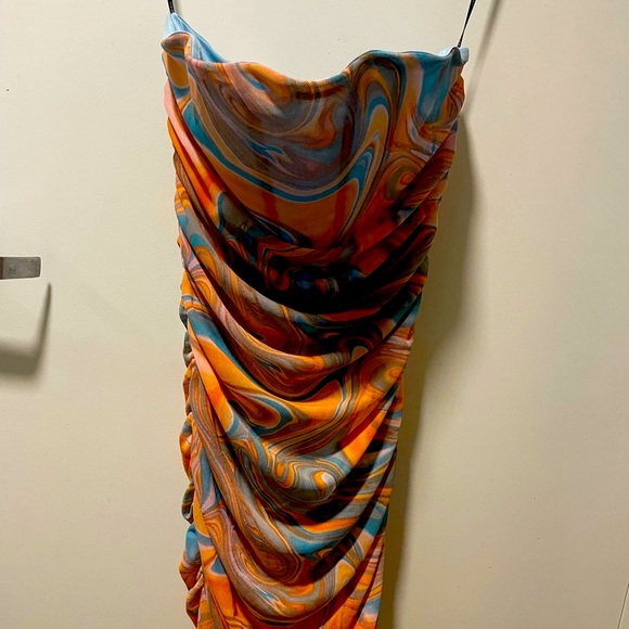 Ruffled mesh corset mini dress - Picture 1 of 3